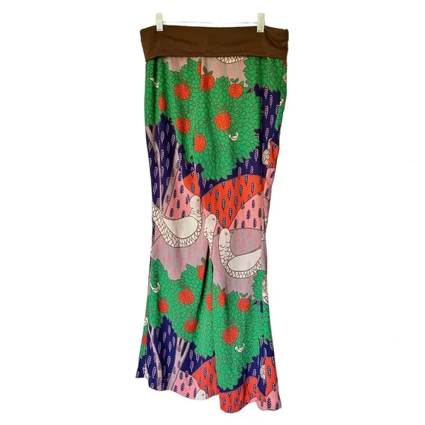 Judith March Boho Bohemian Palazzo Chiffon Abstract Pants Large - Image 2