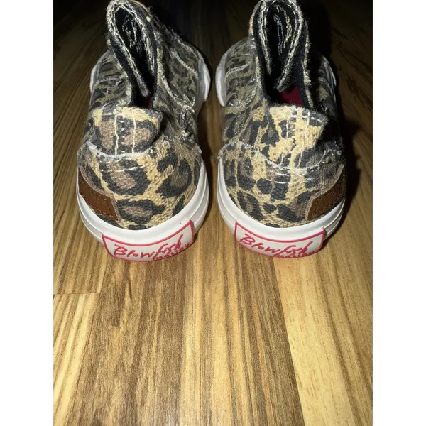 Blowfish NEW‎ Sneakers Girls Size 9c 9 Leopard Print Slip On Malibu Kids Shoes - Image 4