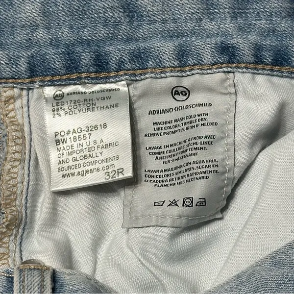 AG Adriano Goldschmied The Nolan Ankle Raw Hem Jeans Size 32 - Image 6