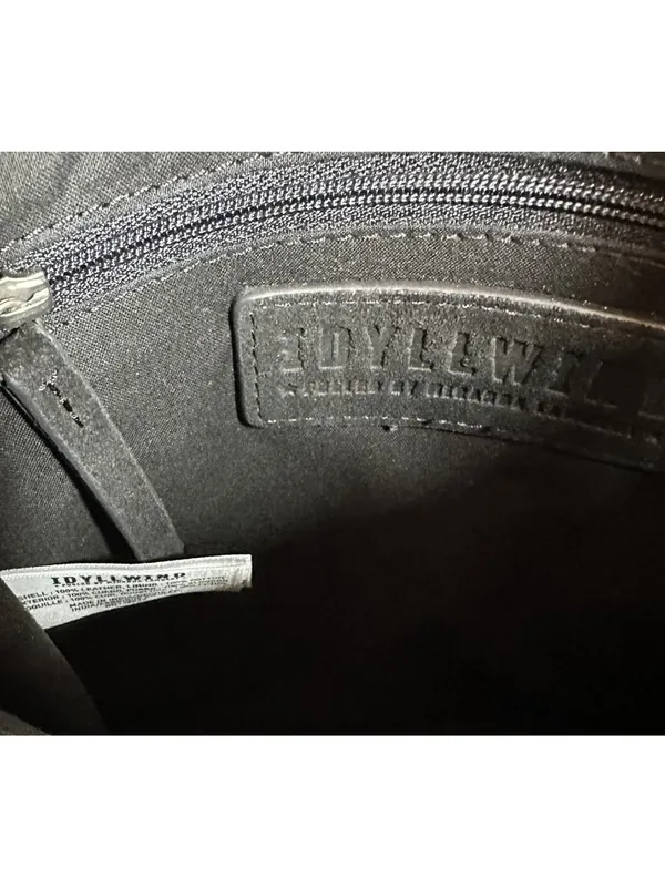 Idyllwind Black Leather & Suede Western Crossbody Tote Bag Embroidered Strap - Image 6