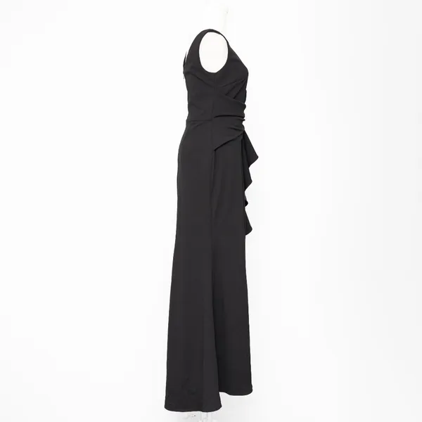 Betsy & Adam. Christine Scuba Crepe Ruffled‎ Bow Gown. - Image 4