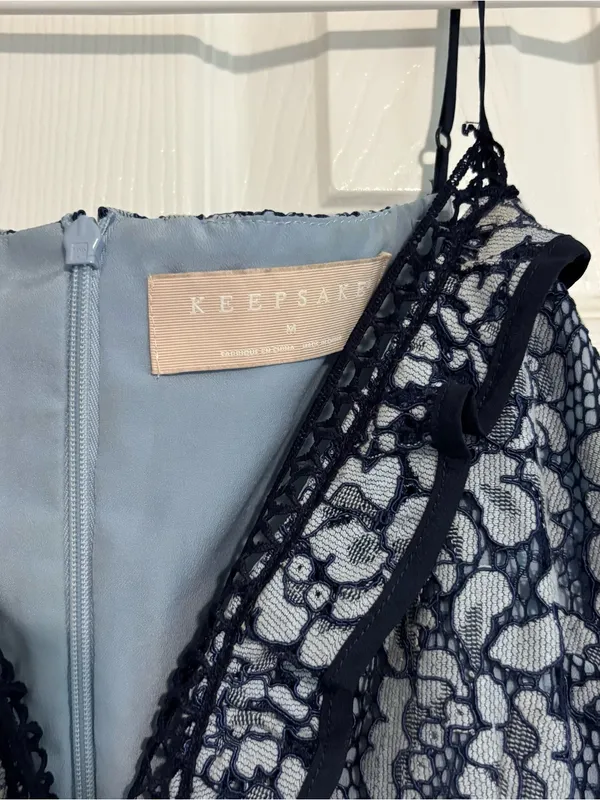 Keepsake Floral Lace Mini Dress Size M - Image 4