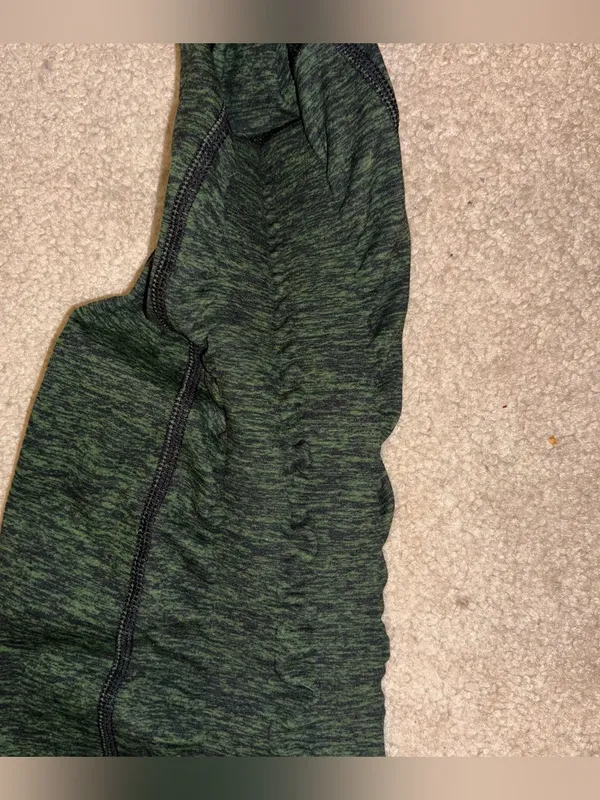 Sweetflexx Resistance Band Leggings Fat Burner Green Spacedye Size XL 14 Gym Fit - Image 5
