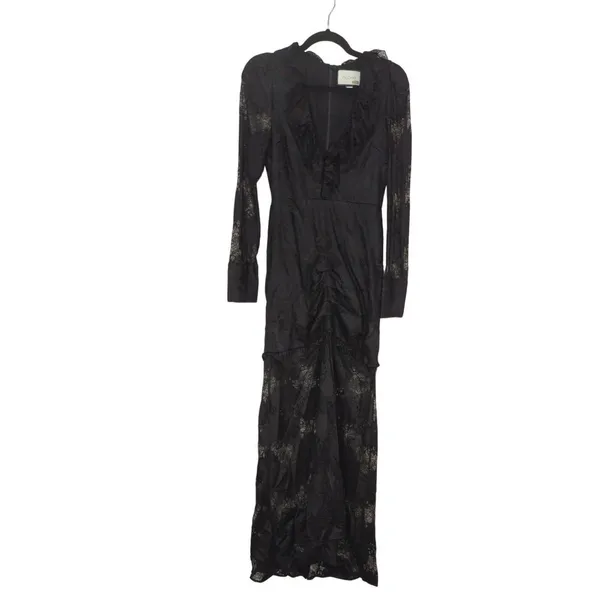 Revolve x ALEXIS Lucasta Lace-Detailed Deep V Maxi Dress Small Whimsical Goth‎ - Image 2