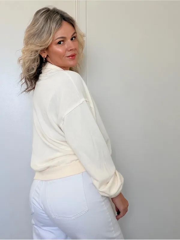 New Project Social T Cream Half-Zip Pullover - Image 6