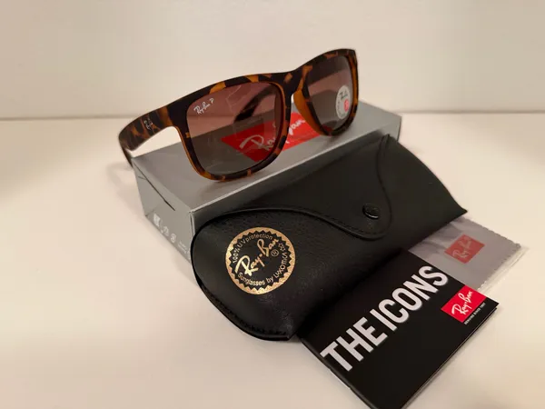 Ray-Ban Justin Havana Polarized Matte Sunglasses - Image 4