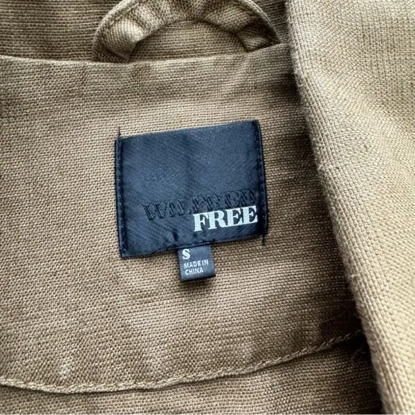 ARITZIA WILFRED‎ FREE Rayder Olive Green Linen Jacket Small - Image 7