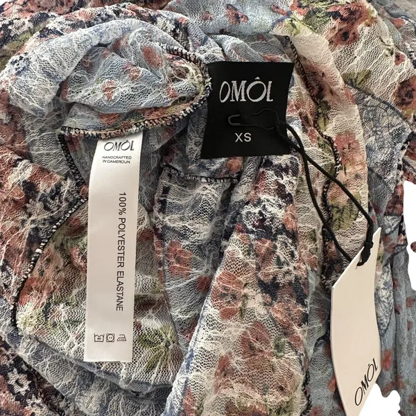 OMOL Swelle Mesh Floral Column Midi‎ Dress NWT XS *with flaw* - Image 7