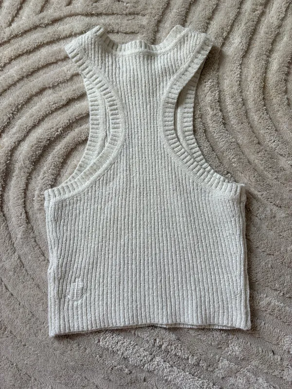 seroya ribbed tank White - Image 4