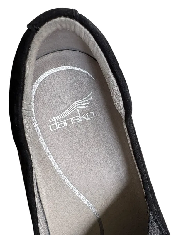 EUC Dansko Leather Laraine Nubuck Slip-On Loafers Black Size 9 - Image 3