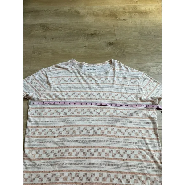 NWT Womens Free People Nina Boheme Printed Tee in Taupe short sleeve tshirt sz S - Image 9