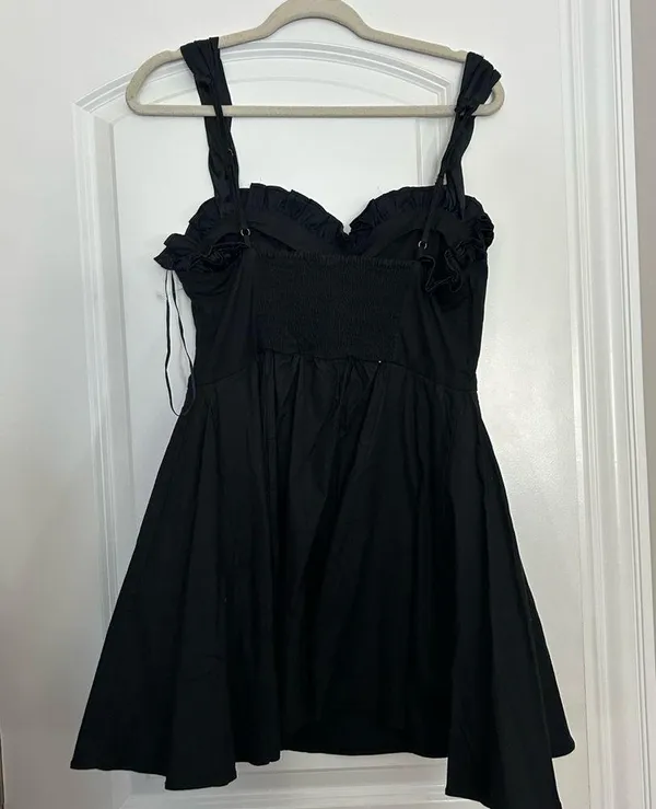 Free People Midnight Magic Stretch Cotton Fit & Flare Minidress - Image 4