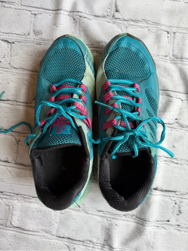 Merrell All Out Charge Trail Running Shoes 7.5 ALGIERS BLUE/ADVENTURINE Womens - Image 13