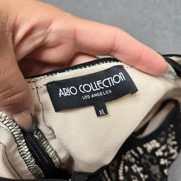 Ario Collection‎ Black Lace Bodice Jumpsuit - Image 4