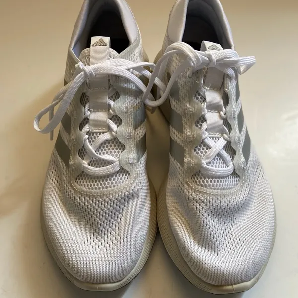ADIDAS Edge Flex Running Sz 7.5-White and Silver - Image 8