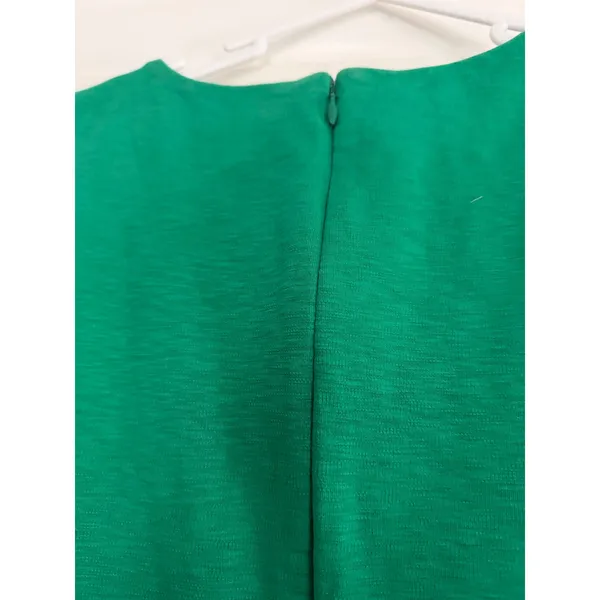 J.Crew Womens Kelly‎ Green Sleeveless Fit and Flare Textured Slub Knit Dress M - Image 6