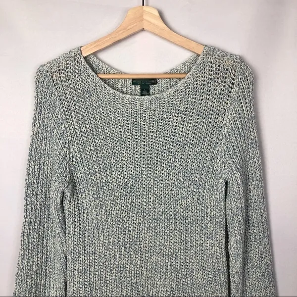 Ralph Lauren Lauren Jeans Company‎ Blue Knit Pullover Sweater L - Image 3