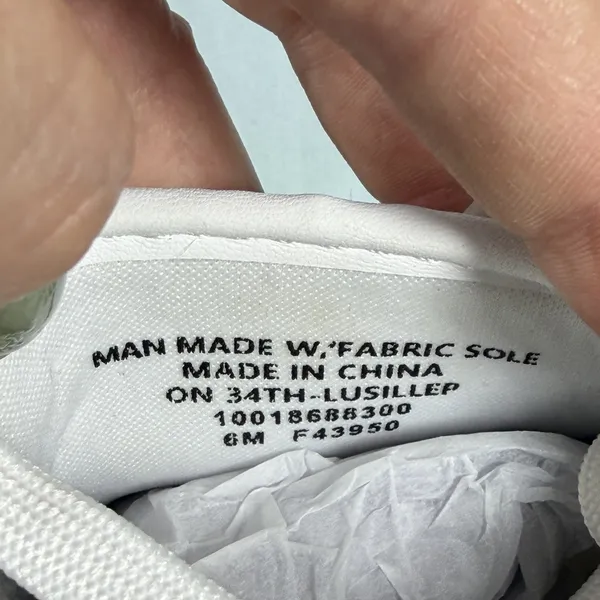 On‎ 34th Size-6M Women's Lusille Woven Lace-up Sneakers, White - Image 4