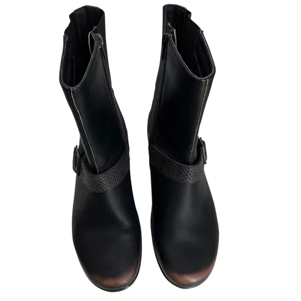 NAOT REFLECT Brown Mid Calf Boots Women's Size‎ EU 38 US 7 Side Zipper - Image 2