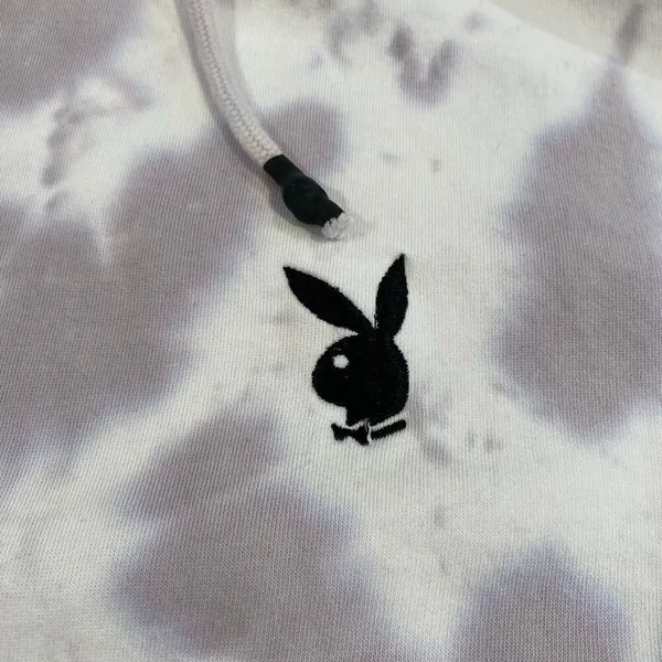 Playboy Missguided Tie Dye Hoodie Women Oversized Bunny Logo Pullover - Image 4