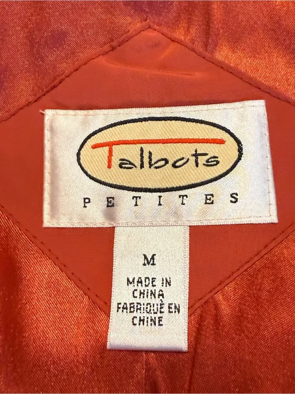 Talbots Petites Short Puffer Jacket Down/Feathers Size Medium  Shawl Collar - Image 11