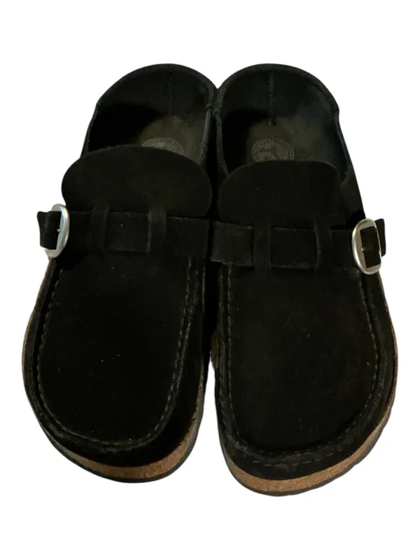 Birkenstock Buckley Black Suede Moccasin Clog Mules Shoes Size 40 Narrow Women 9 - Image 2