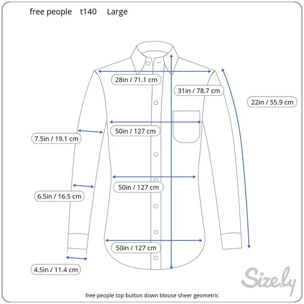free people top button down blouse sheer geometric - Image 2