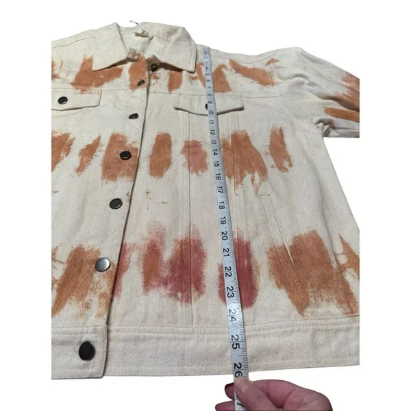 POL Womans Trucker Jacket Rust/Oatmeal Sz S Oversized NWOT - Image 5