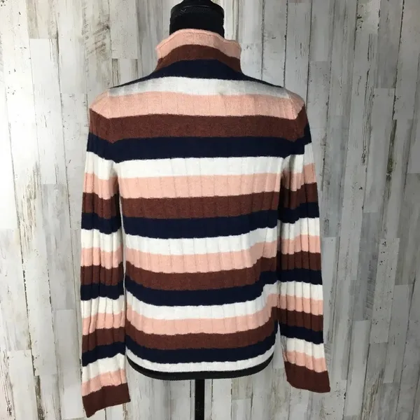 Madewell Evercrest Striped Mockneck Sweater Top XS v6x - Image 5