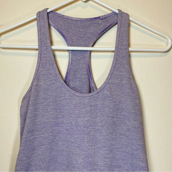 LULULEMON Cool Racerback Long Tank Top in Heathered Persian Purple Sz Small - Image 5