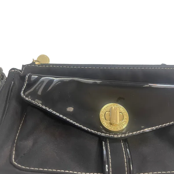 Isaac Mizrahi‎ Black Patent Leather Y2k Small Shoulder Bag Purse - Image 2