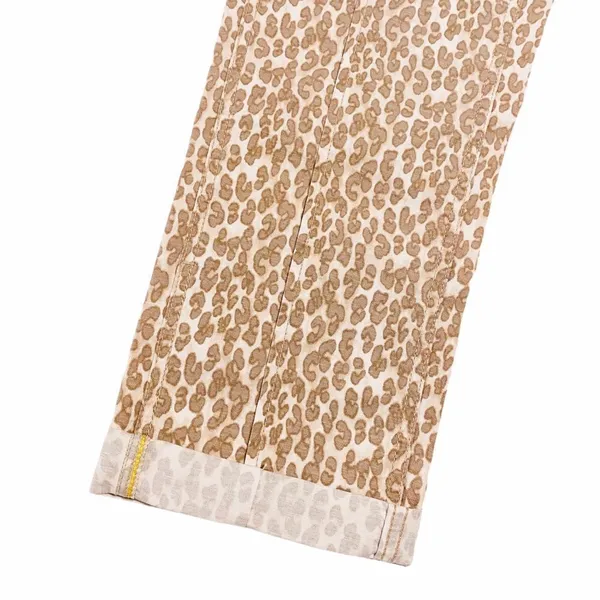 Anthropologie The Wanderer Boyfriend Trendy Casual Pants Leopard Utility Trouser - Image 5