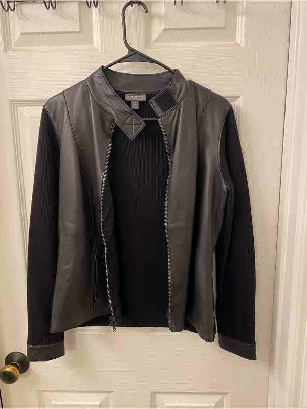 Classiques Entier Black Mixed-Media Zip Jacket - Image 9