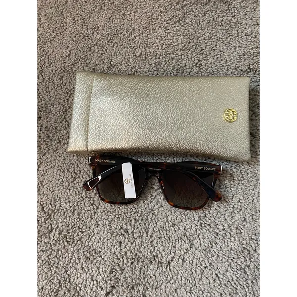 New Mary Square Mara Polarized Tortoise Sunglasses Brown Acetate UV400 - Image 3