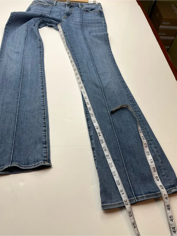 Driftwood Rosie Womens Blue Flare Denim Jeans Size‎ 27 Boho Bohemian Pockets - Image 6