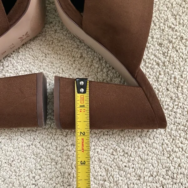 BCBGeneration Suede Chocolate Brown Mule Heels - Image 13