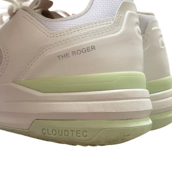 On Cloud The Roger Tennis Lightweight White & Mint Green Sneakers W10 - Image 10