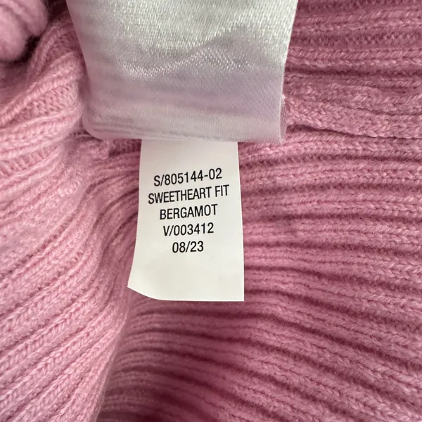 Old Navy Sweetheart Fit Ribbed Sweater Pink Knit L/S L Coquette Balletcore Y2K‎ - Image 5