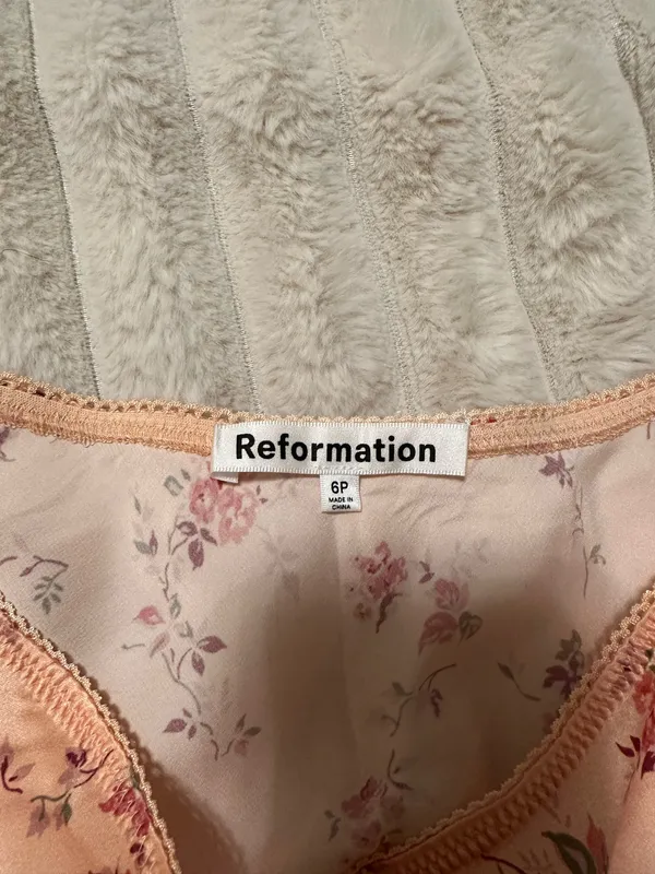 Reformation Layla Silk Skirt Floral Midi - Image 3