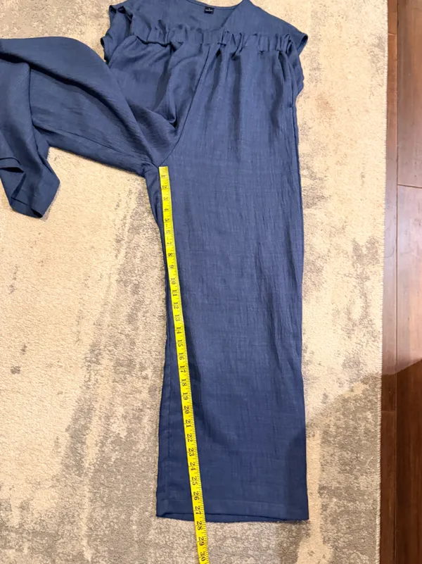 SHEIN Navy Blue Button-Front Jumpsuit - Image 8