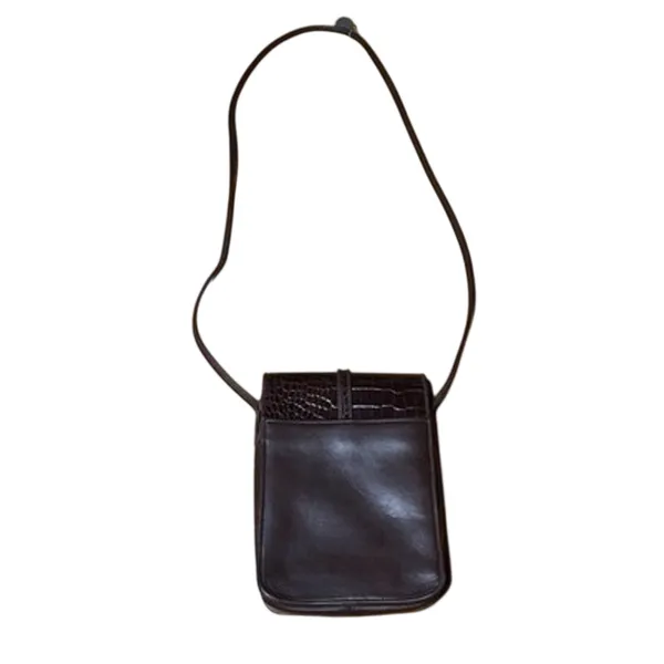 One World by Brighton Brown Croc Embossed Crossbody Bag & Wallet Set - Image 2