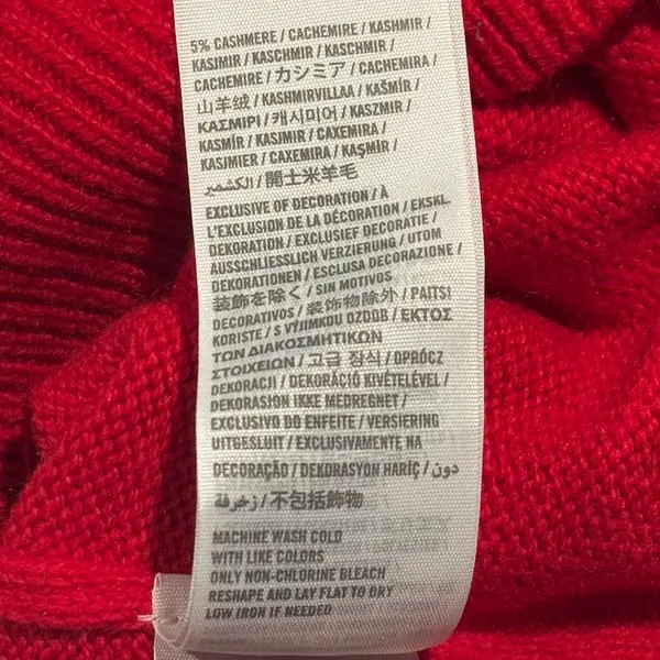 Abercrombie Sweater Rabbit Hair Cashmere Y2K Preppy Heritage Old Money Red Large - Image 7