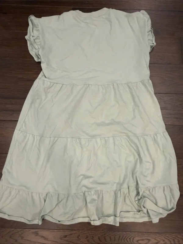 J.Crew Women’s Light Green Tiered Short Sleeve Mini Dress Size Small - C1 - Image 6