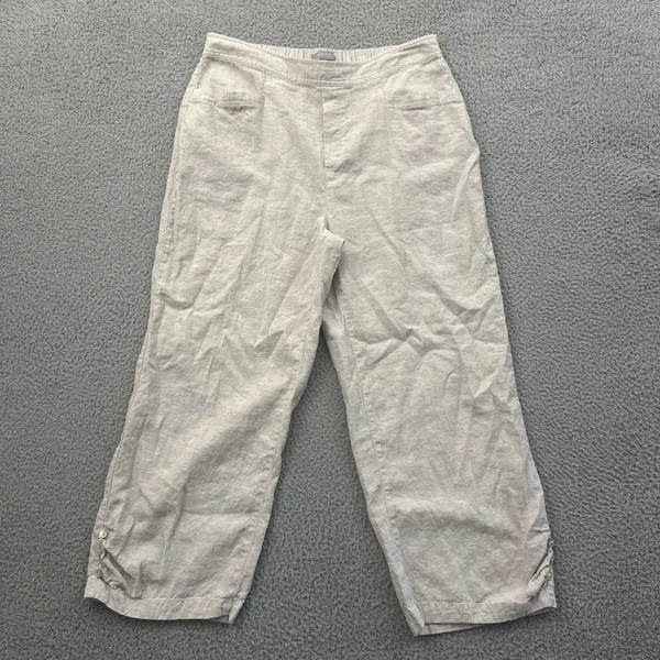 Habitat Clothes To Live In Wide Leg Pants Linen Cotton Lagenlook Women's Medium - Image 2