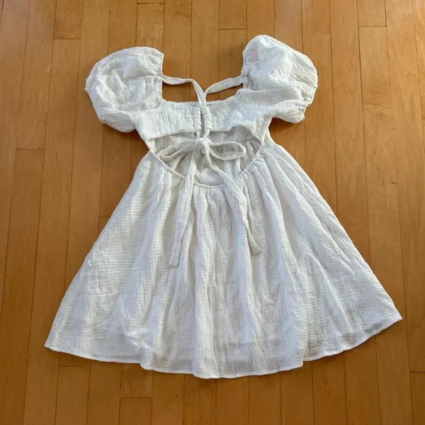 Princess Polly Let’s Dance short sleeve white dress with open back - Image 3