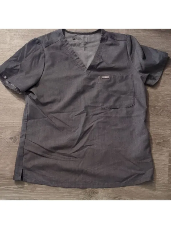 Figs Gray Scrub Top Size Large - Image 2