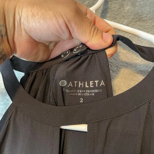 Athleta Black Sol Wide Leg‎ Romper Jumpsuit Size 2 - Image 10
