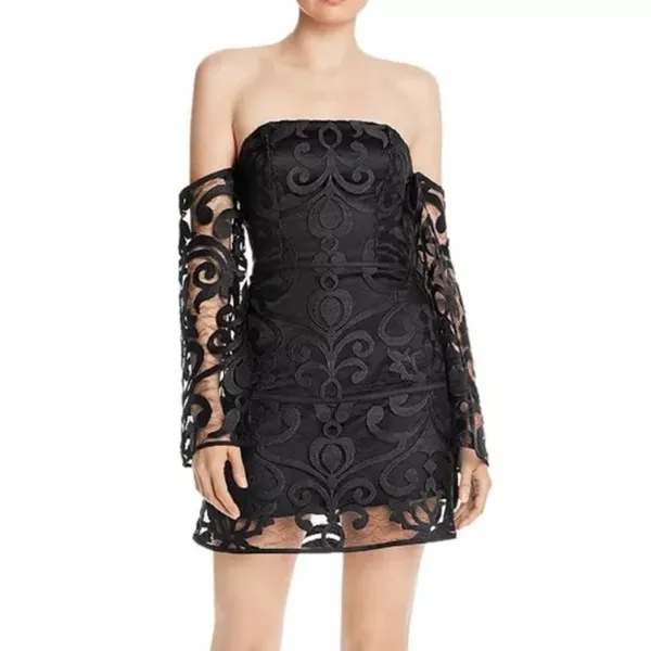 Finders Keepers Alchemy Black Lace Strapless Mini Dress Size S NWT - Image 2