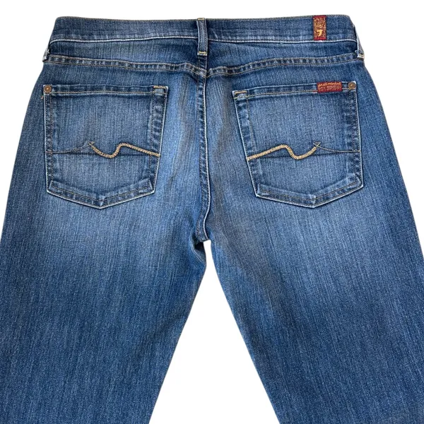 EUC 7 For All Mankind Bootcut Jeans Size 31 Tall Inseam - Image 7