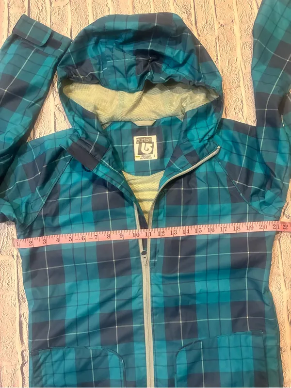 Burton Teal and Navy Plaid Shell‎ Jacket - Image 8